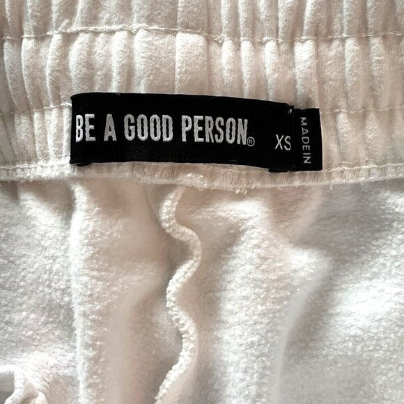 Be A Good Person BAGP Size XS Tie Dye Sweat Shorts White Pink Drawstring - Picture 7 of 8